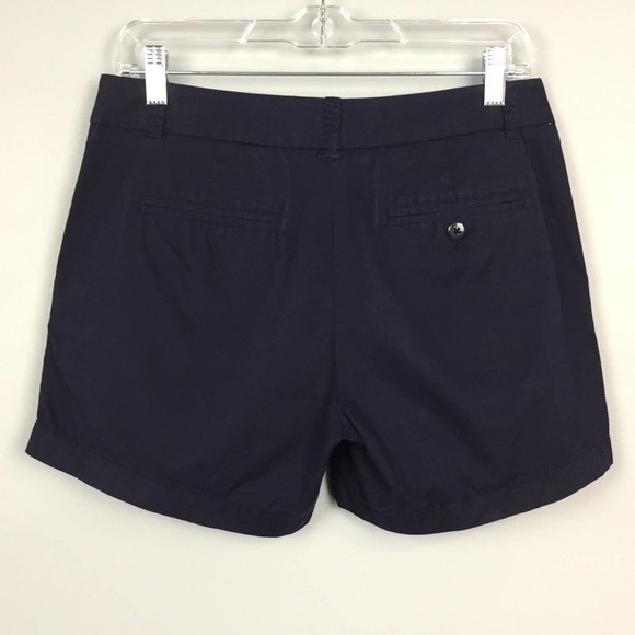 J. Crew Factory 100% cotton Chino Broken-In Style Navy Blue Shorts Womens Size 2 - Picture 6 of 12